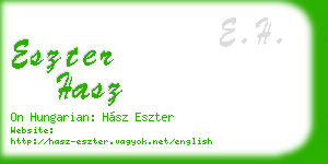 eszter hasz business card