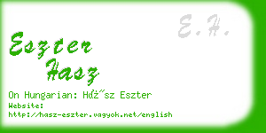 eszter hasz business card